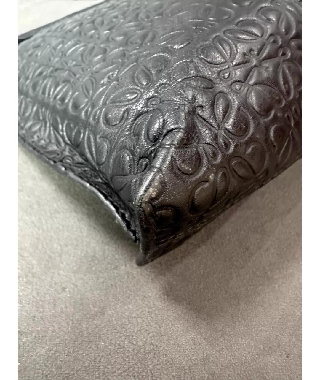 LOEWE Черная кожаная сумка с короткими ручками, фото 3