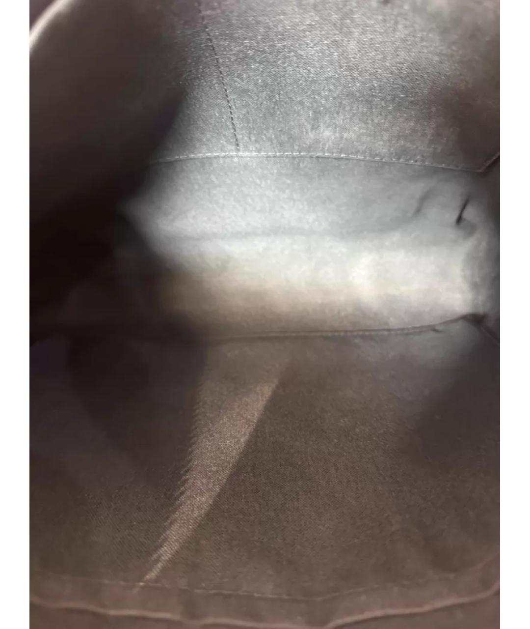 LOUIS VUITTON Черная тканевая сумка с короткими ручками, фото 9