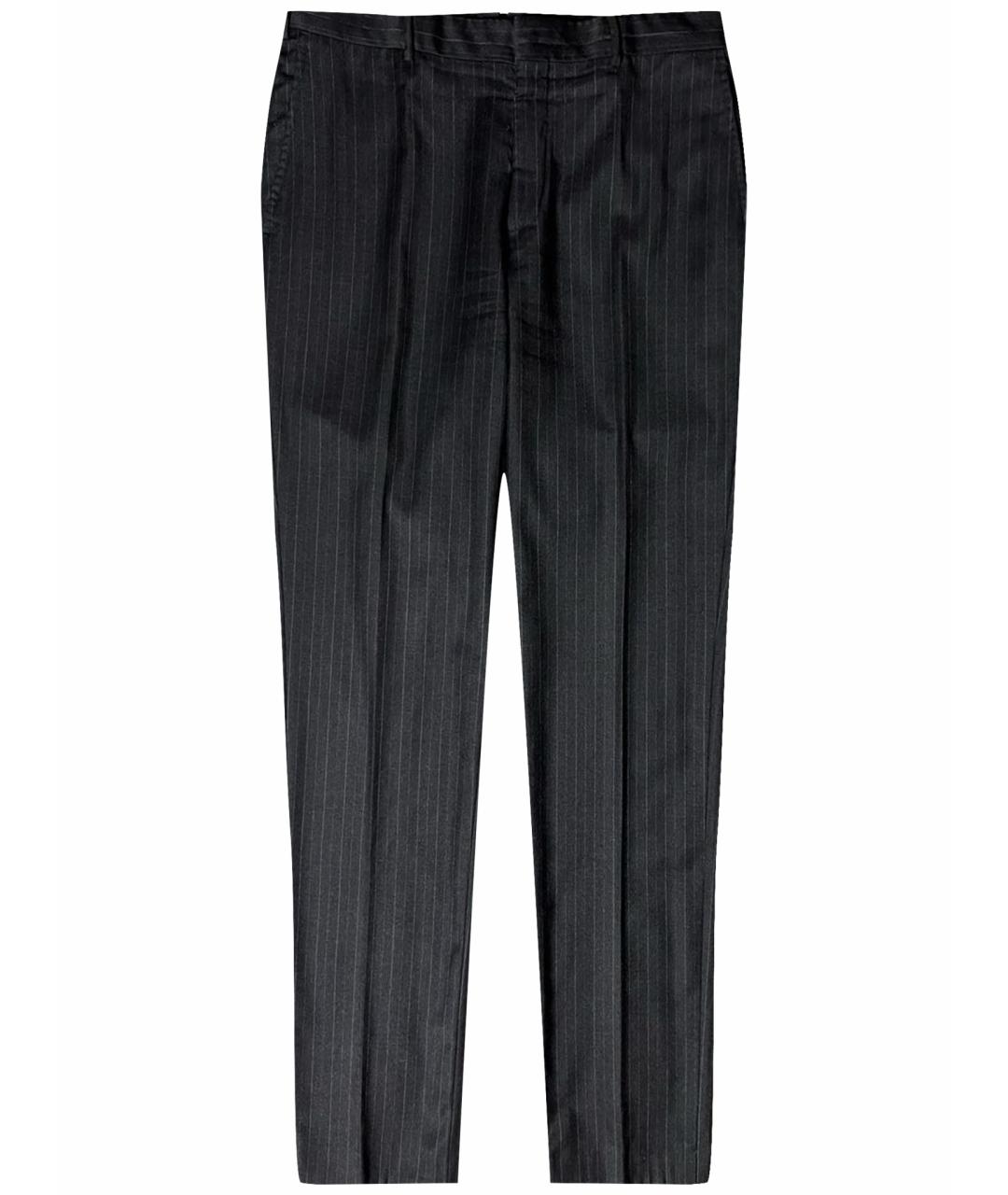 POLO RALPH LAUREN Серые шерстяные классические брюки, фото 1