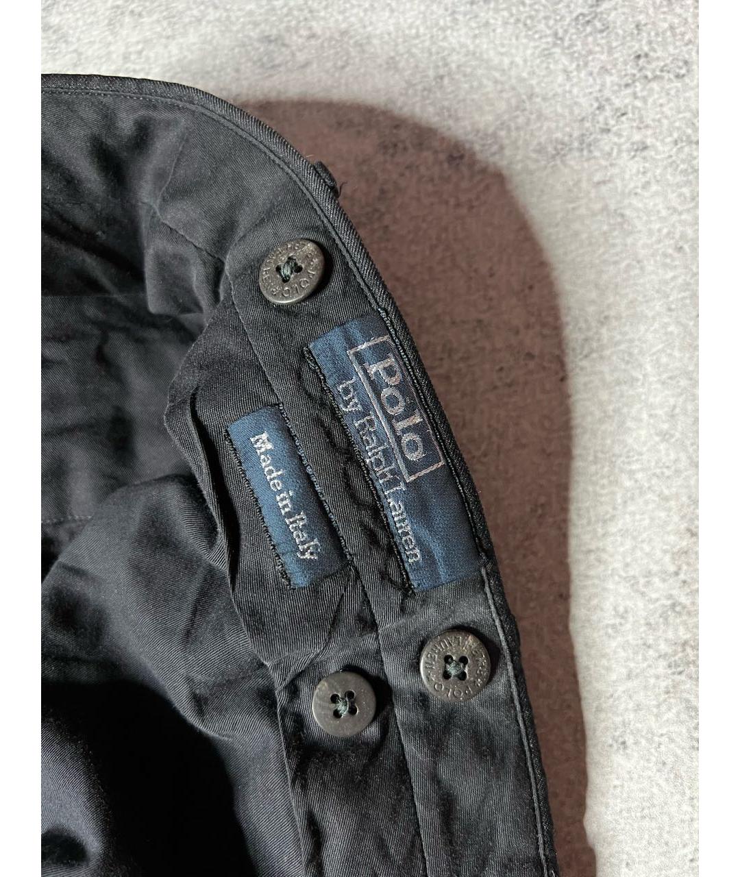 POLO RALPH LAUREN Серые шерстяные классические брюки, фото 7