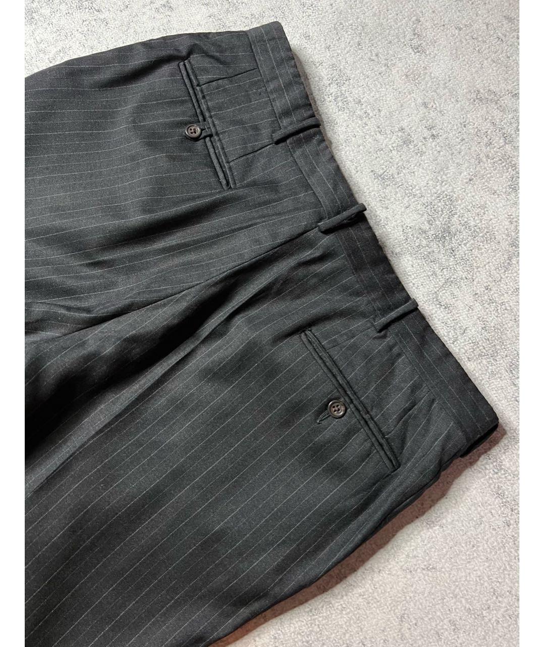 POLO RALPH LAUREN Серые шерстяные классические брюки, фото 5