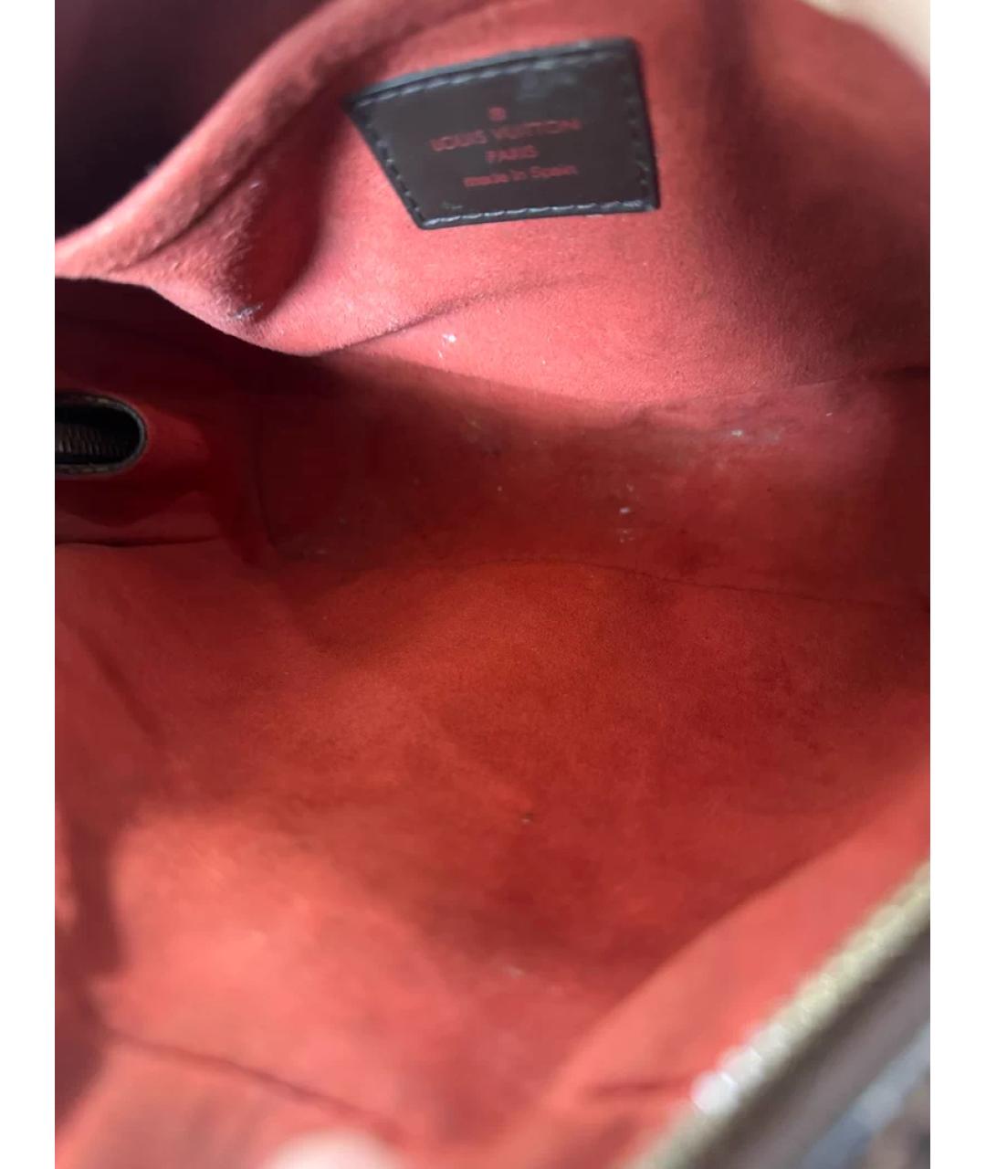 LOUIS VUITTON Коричневая кожаная сумка с короткими ручками, фото 9