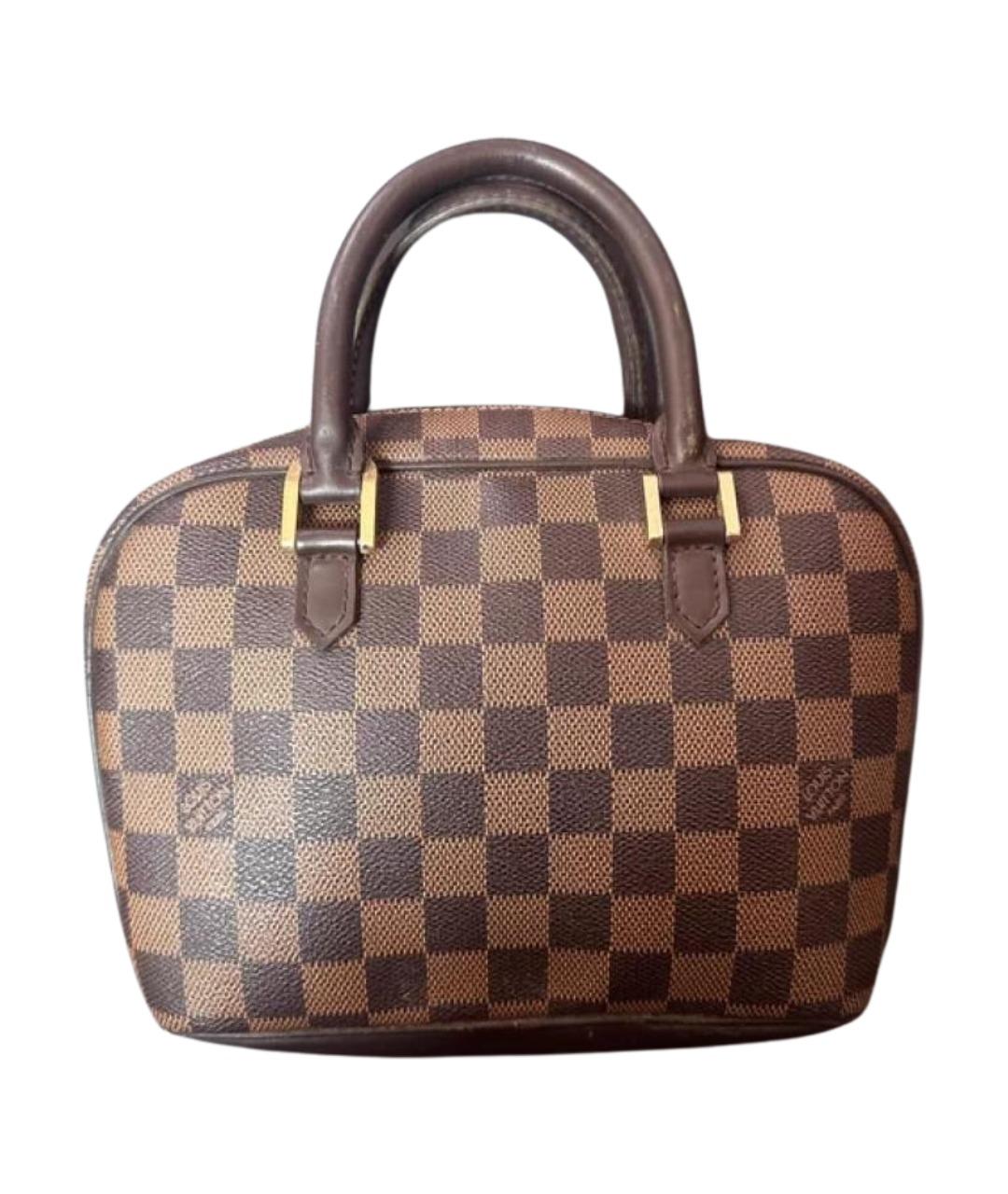 LOUIS VUITTON Коричневая кожаная сумка с короткими ручками, фото 1