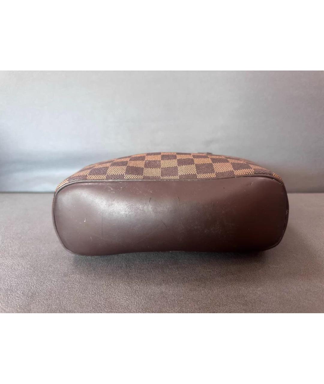 LOUIS VUITTON Коричневая кожаная сумка с короткими ручками, фото 2