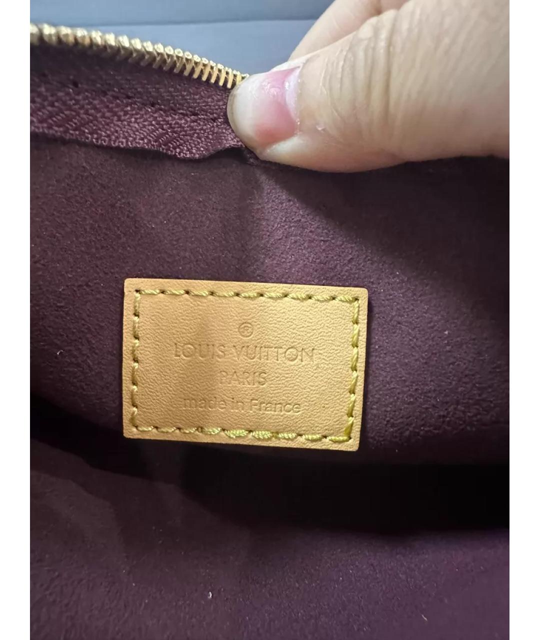 LOUIS VUITTON Коричневая кожаная сумка с короткими ручками, фото 6