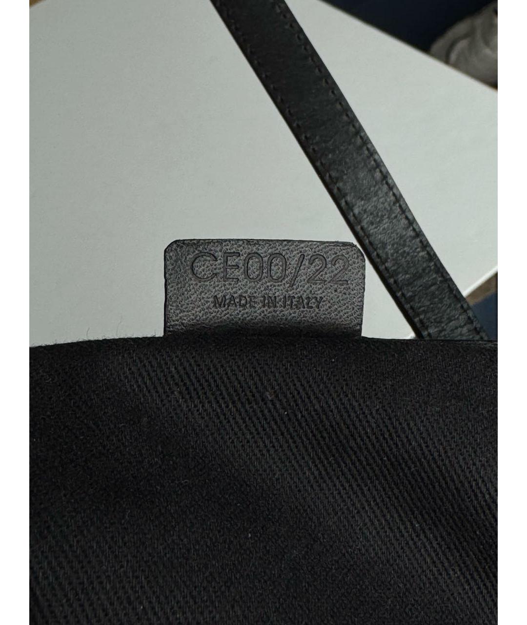 CELINE Черная тканевая сумка с короткими ручками, фото 6