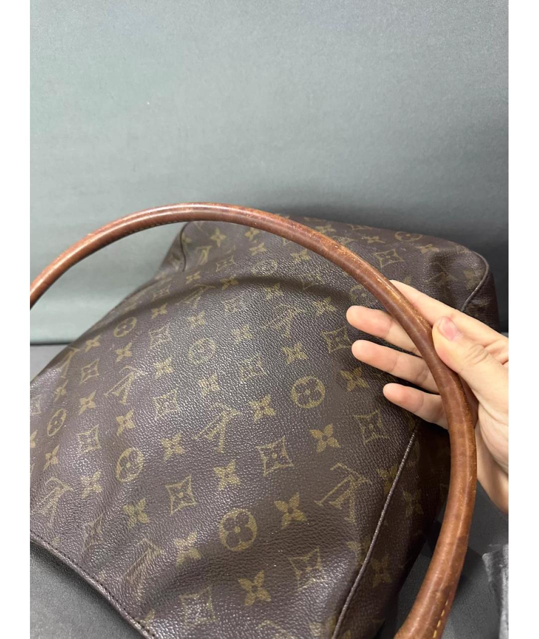 LOUIS VUITTON Коричневая сумка с короткими ручками, фото 4