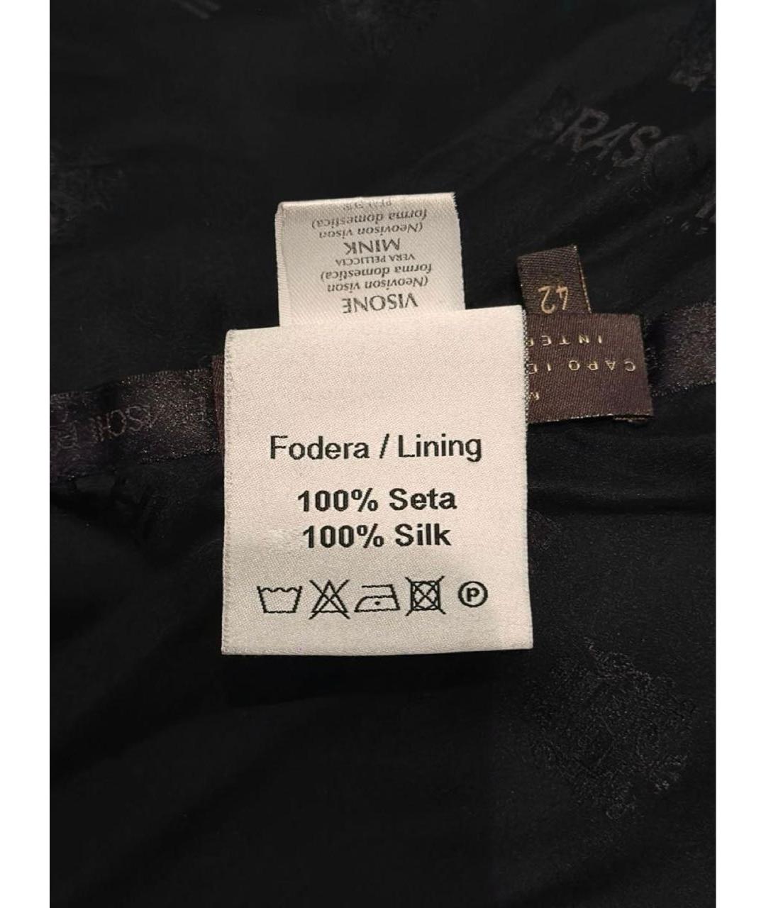 BRASCHI Темно-синяя меховая шуба, фото 3