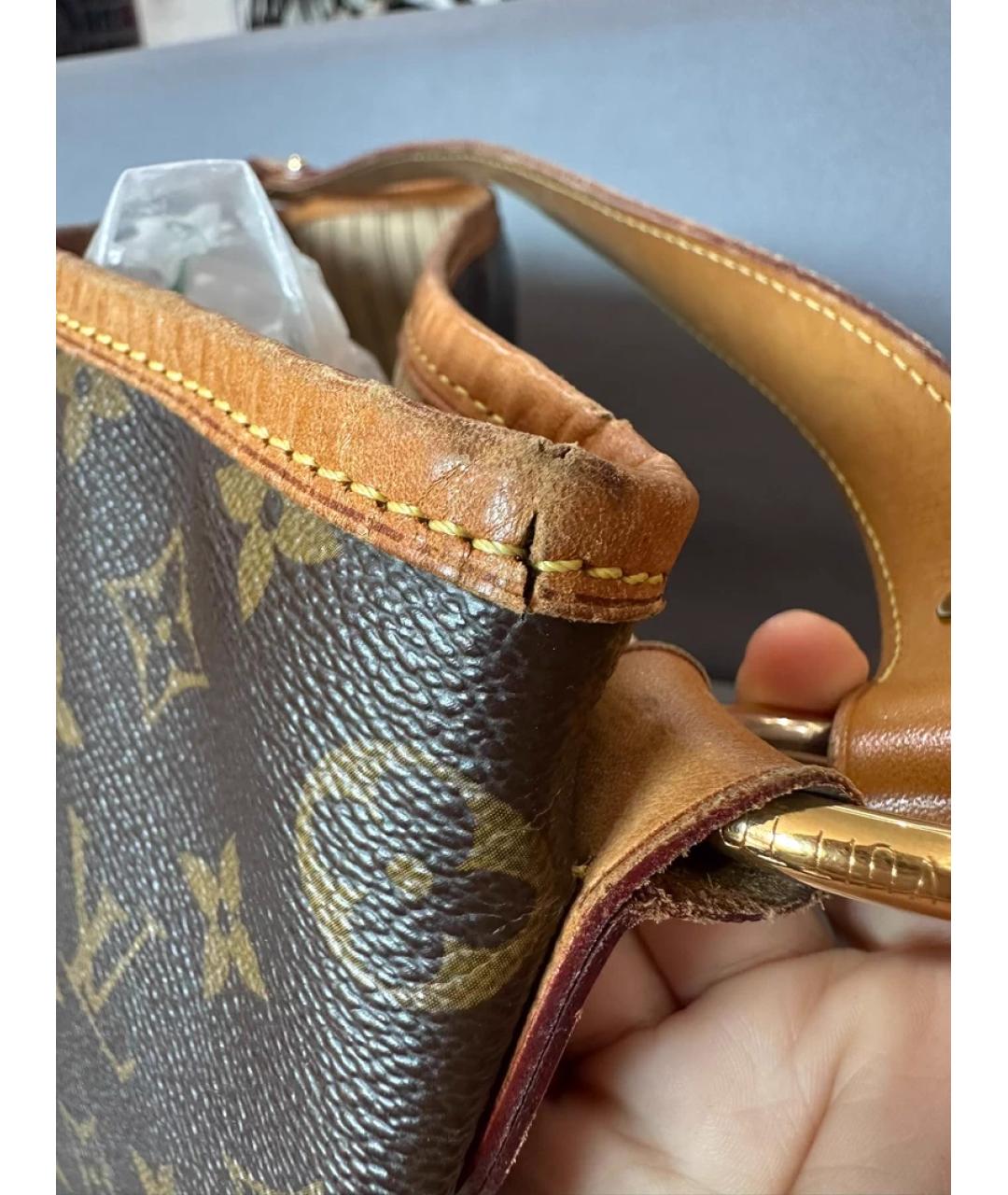 LOUIS VUITTON Коричневая сумка с короткими ручками, фото 5