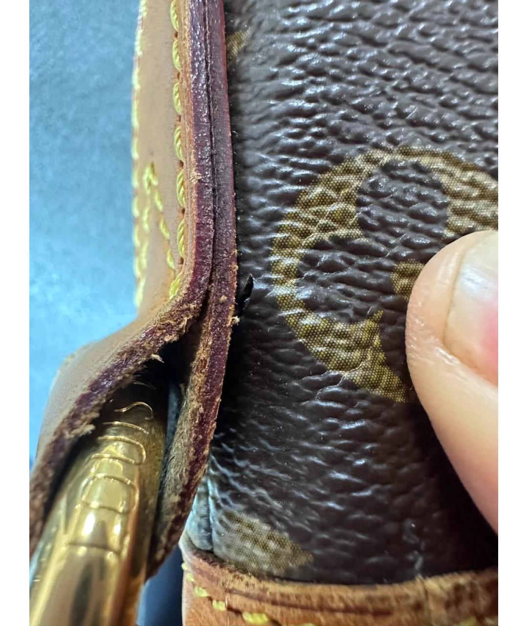 LOUIS VUITTON Коричневая сумка с короткими ручками, фото 6