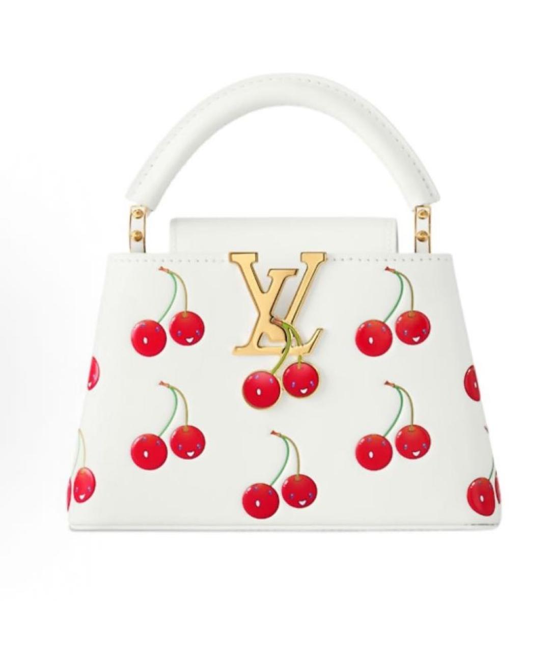 LOUIS VUITTON Белая кожаная сумка с короткими ручками, фото 4