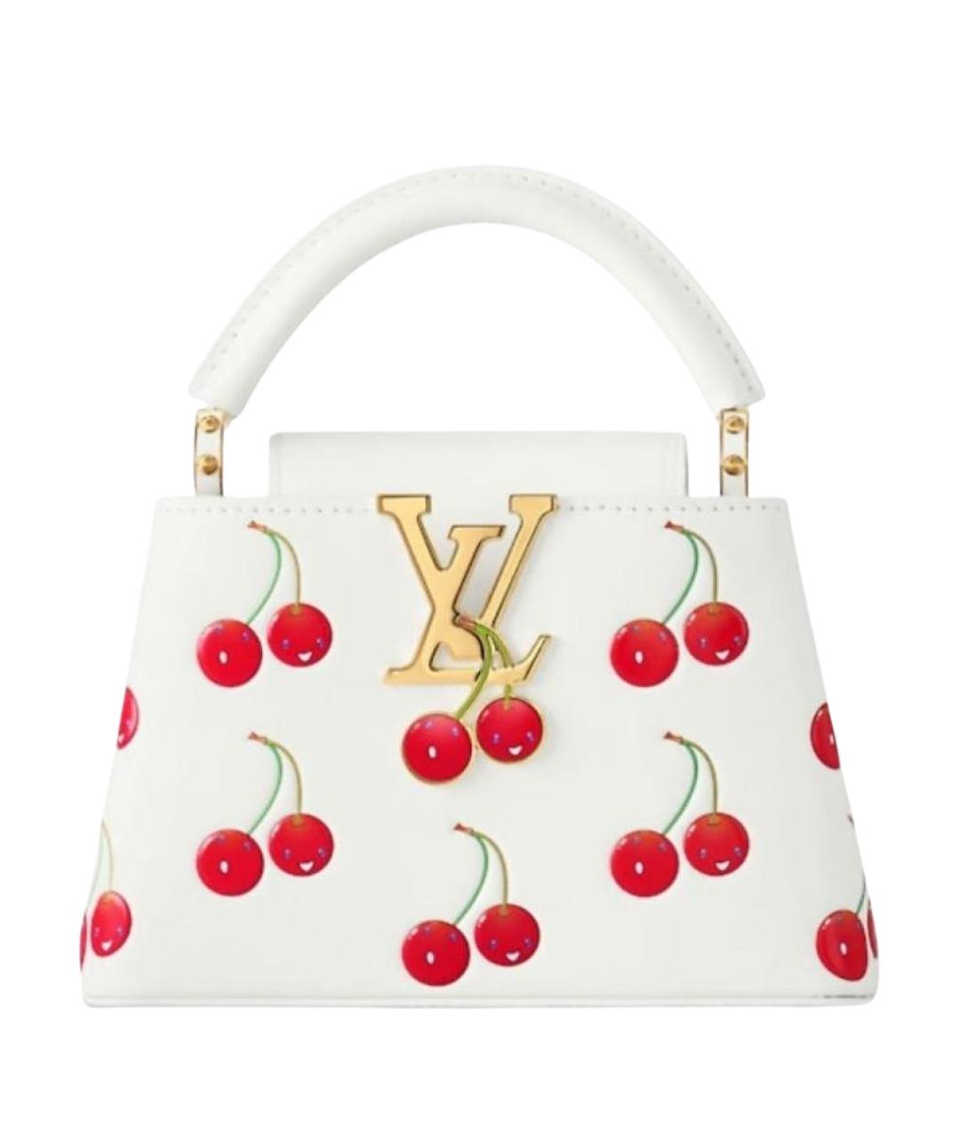 LOUIS VUITTON Белая кожаная сумка с короткими ручками, фото 1