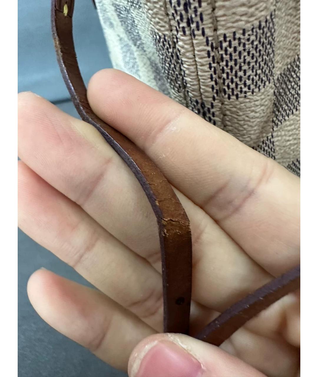 LOUIS VUITTON Белая сумка с короткими ручками, фото 5