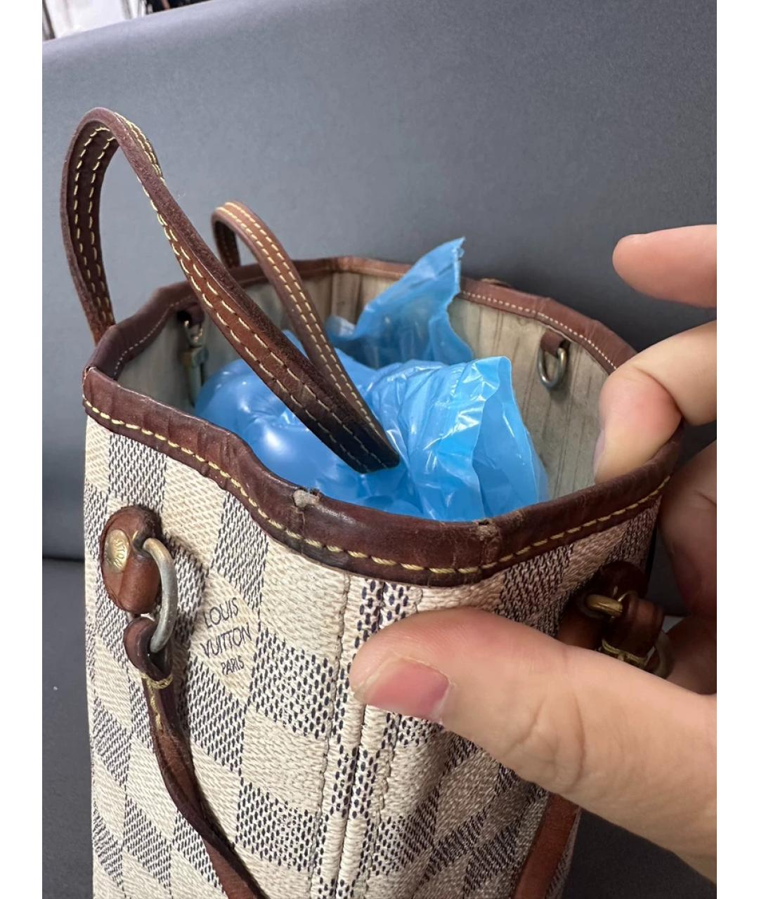 LOUIS VUITTON Белая сумка с короткими ручками, фото 7