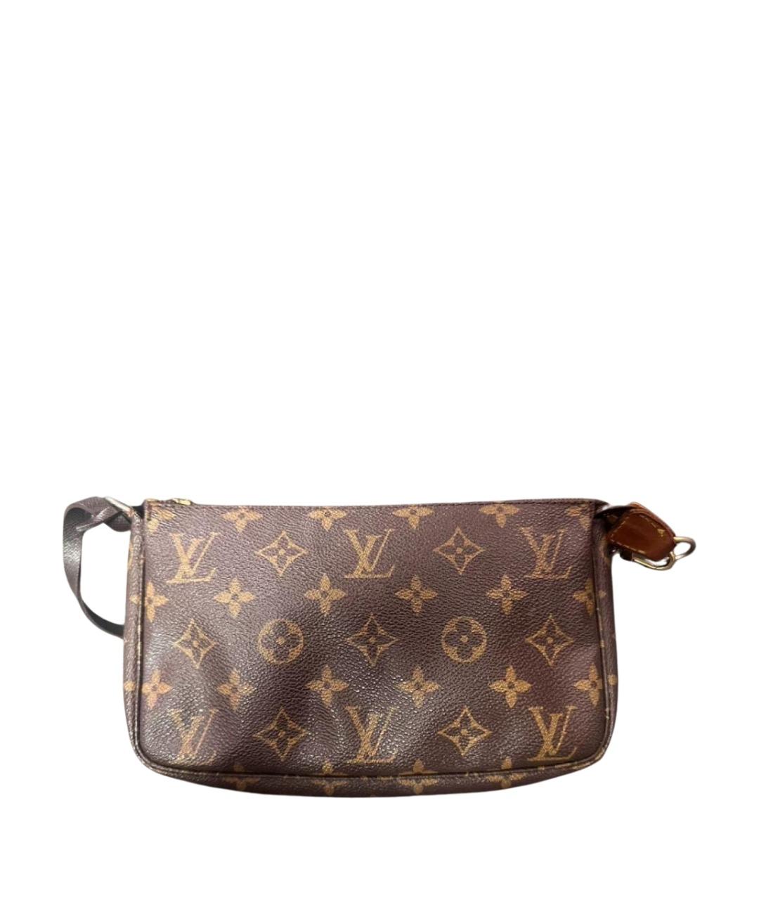 LOUIS VUITTON Коричневая тканевая сумка через плечо, фото 1