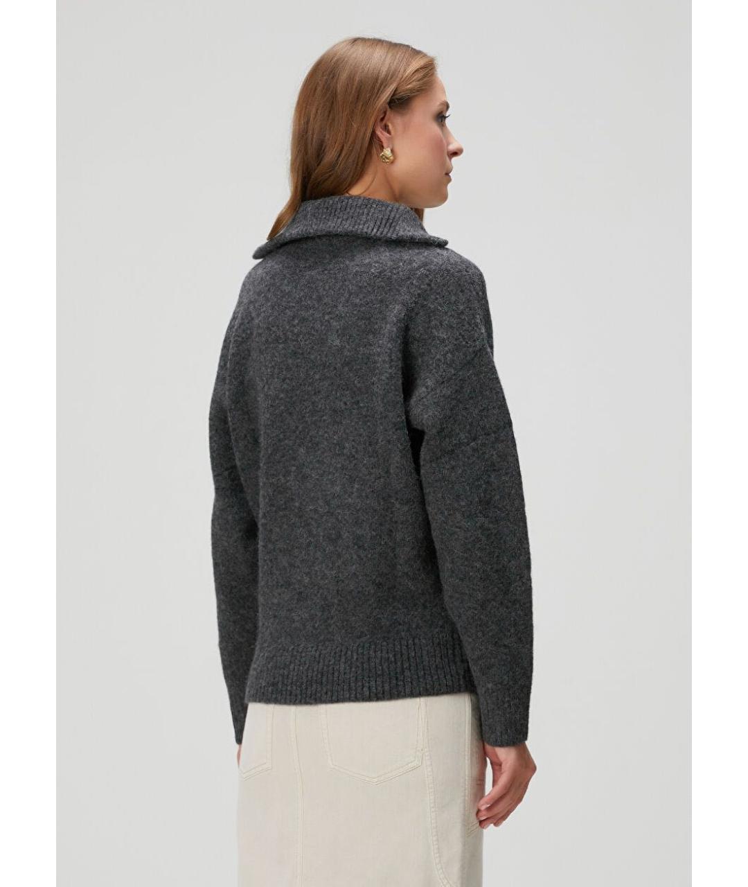 ISABEL MARANT ETOILE Серый шерстяной джемпер / свитер, фото 7