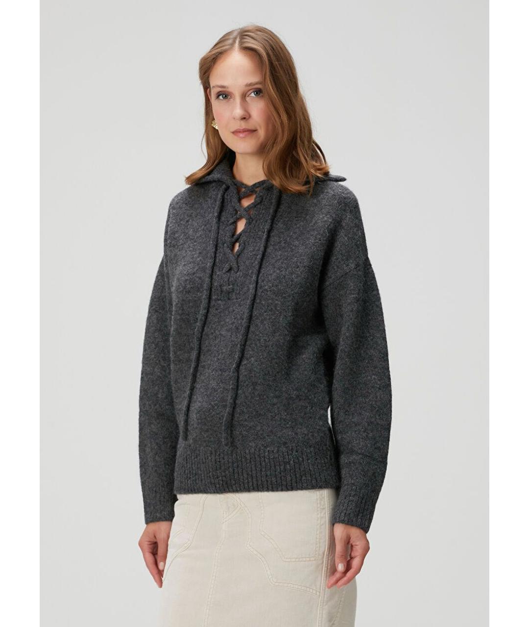 ISABEL MARANT ETOILE Серый шерстяной джемпер / свитер, фото 6