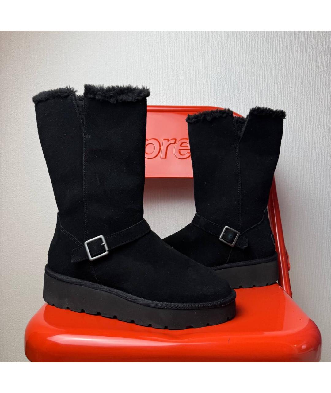 UGG AUSTRALIA Черные замшевые ботинки, фото 6