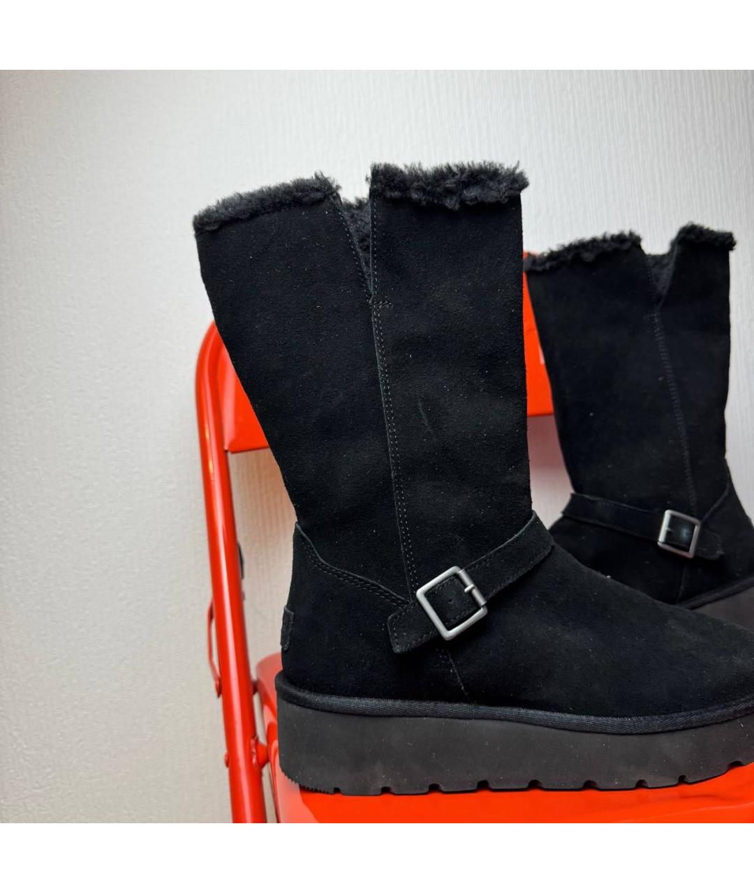 UGG AUSTRALIA Черные замшевые ботинки, фото 5