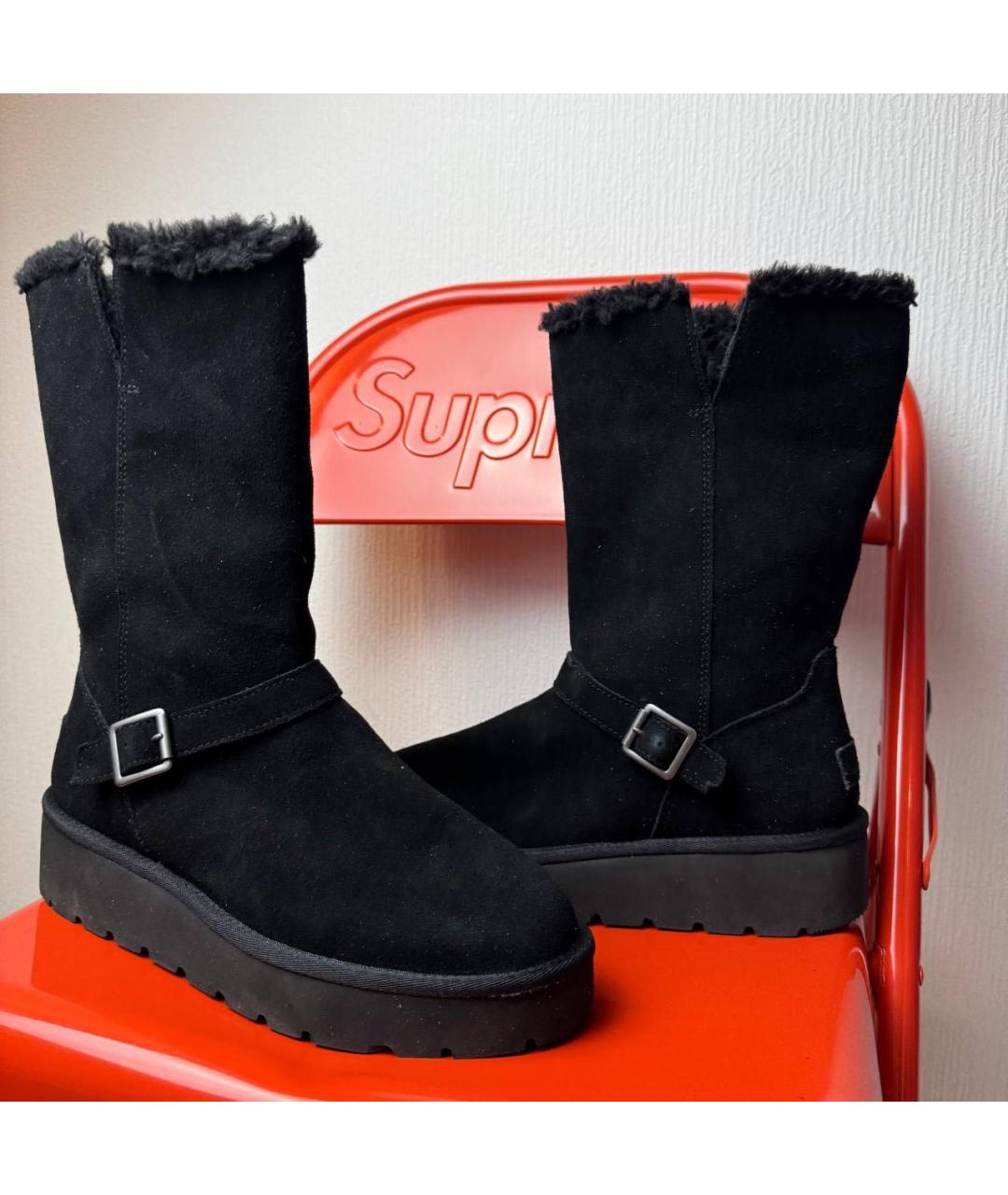 UGG AUSTRALIA Черные замшевые ботинки, фото 2