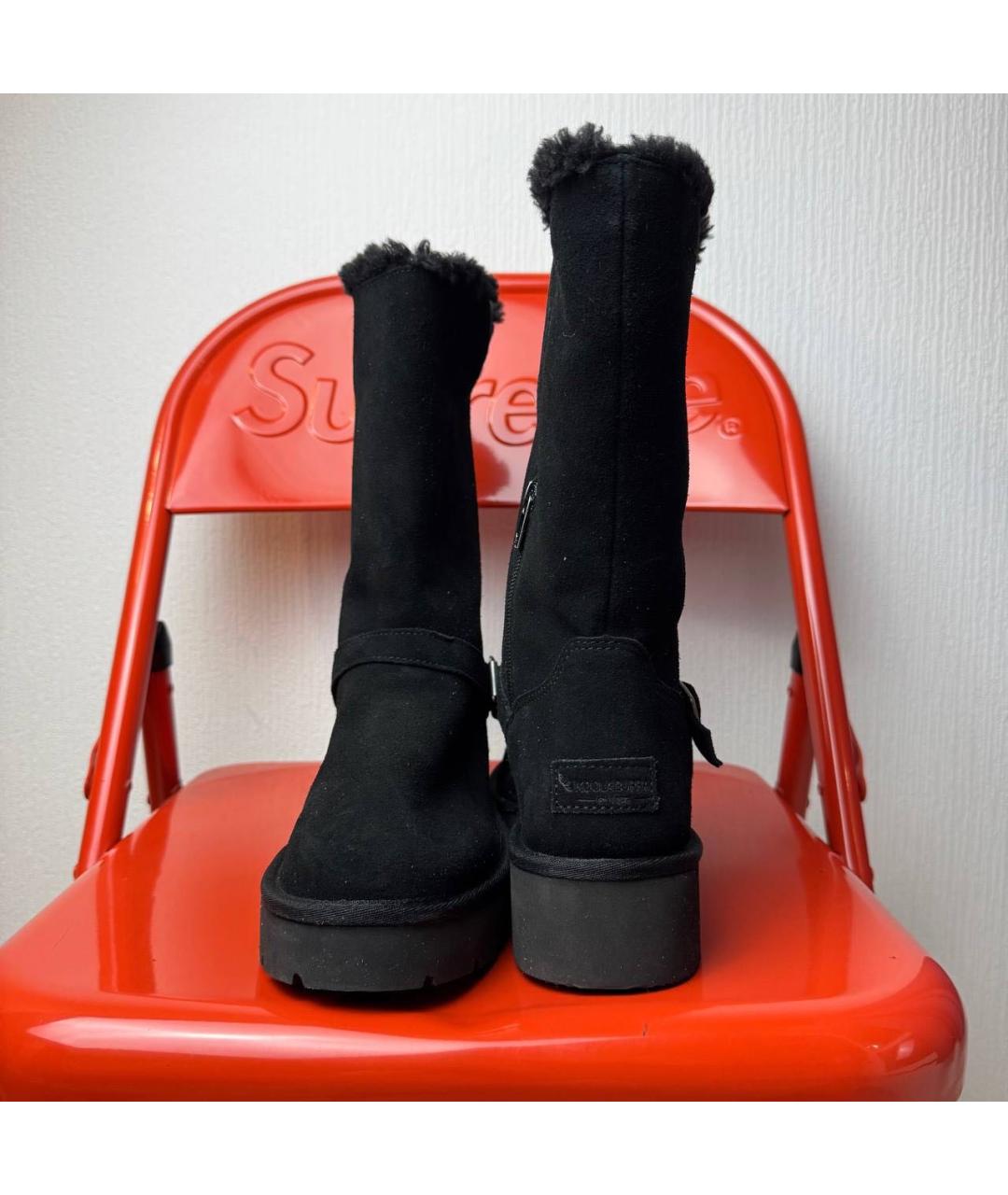 UGG AUSTRALIA Черные замшевые ботинки, фото 4