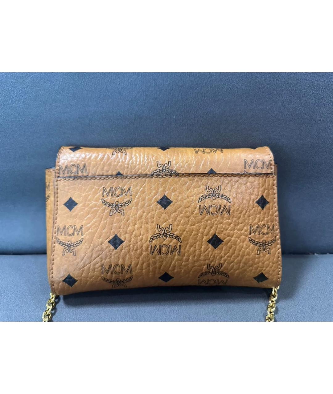 MCM Коричневая кожаная сумка через плечо, фото 2