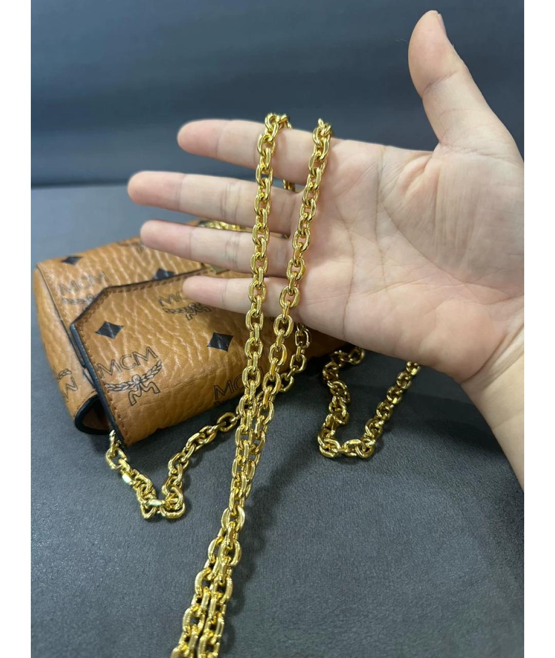 MCM Коричневая кожаная сумка через плечо, фото 5