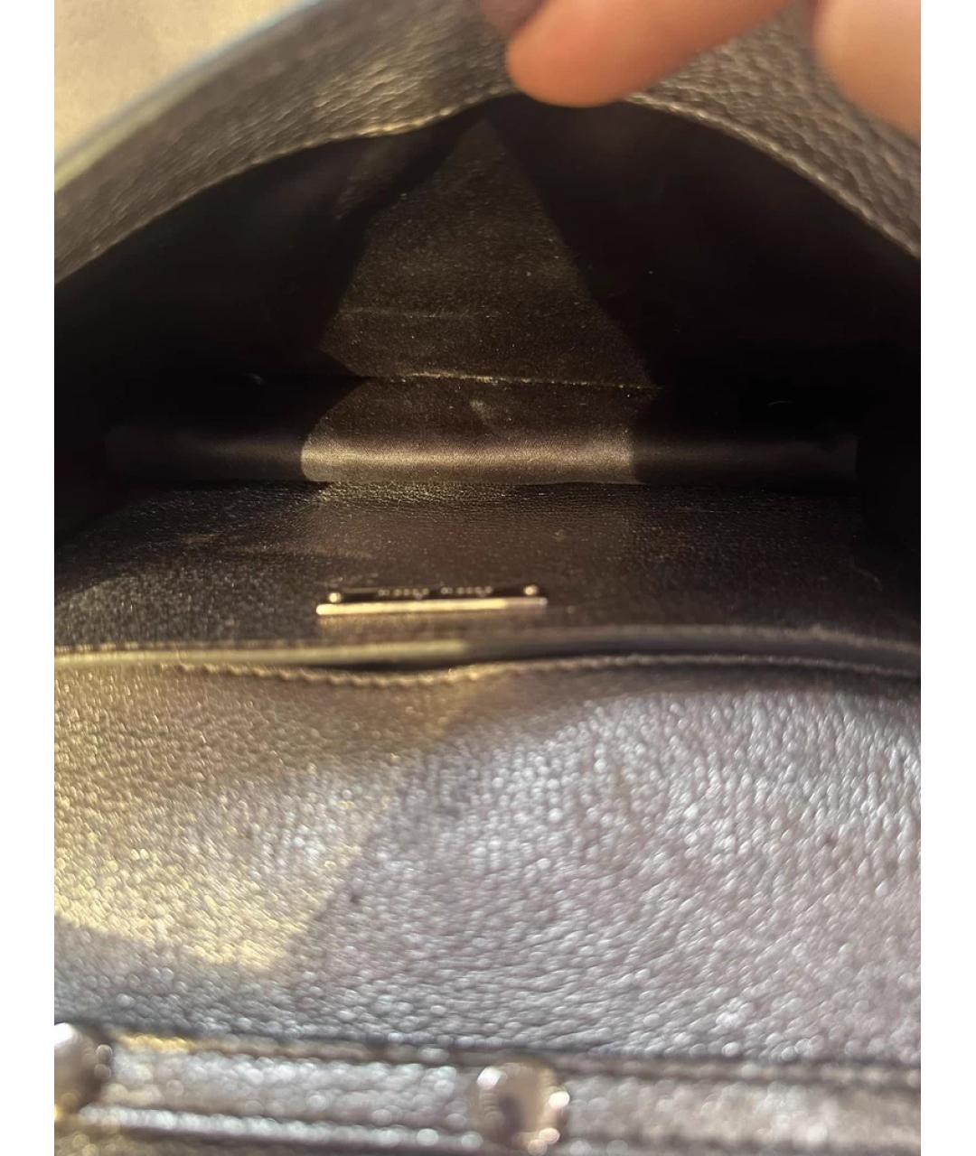MIU MIU Серебряная кожаная сумка с короткими ручками, фото 7
