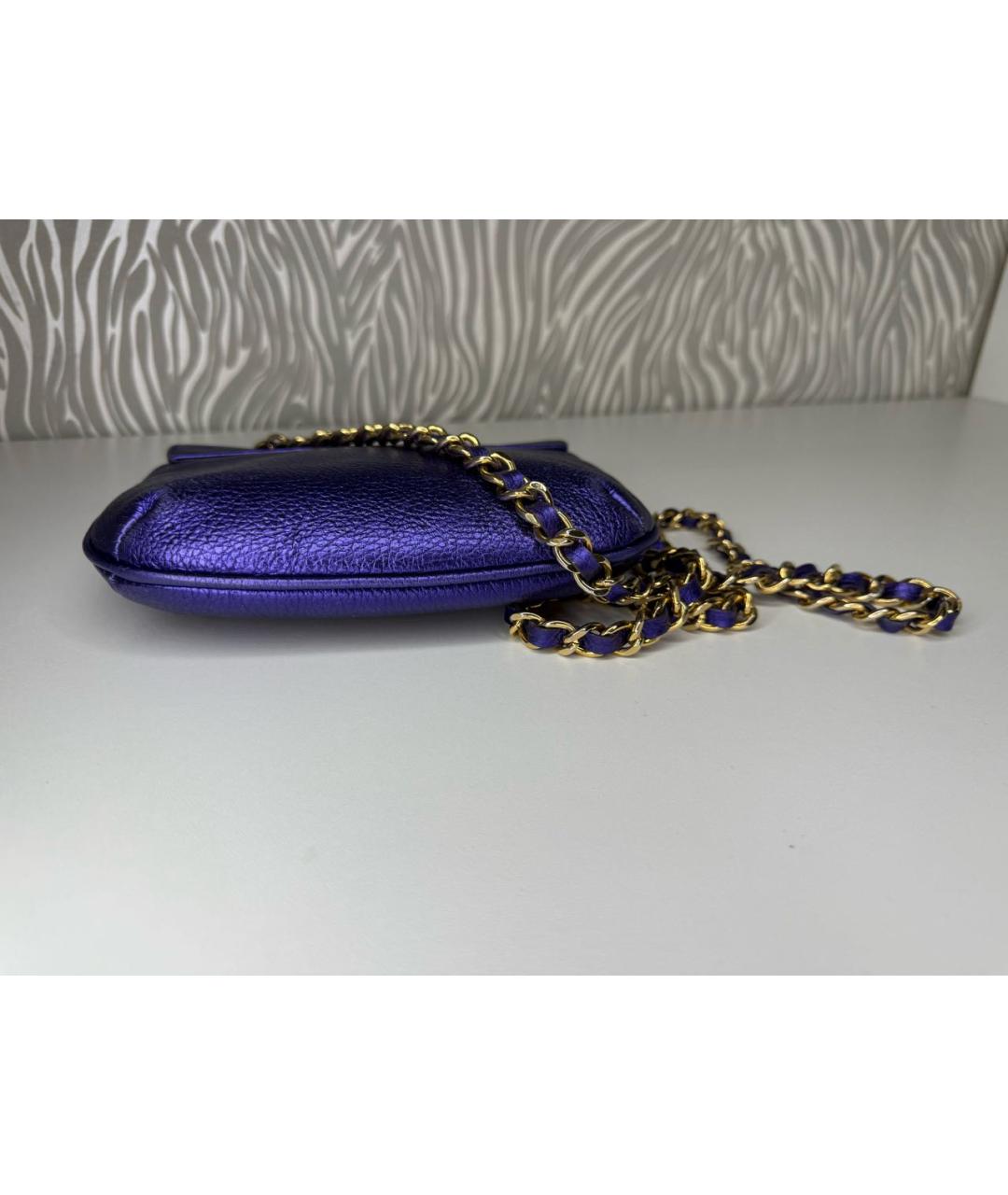 VIVIENNE WESTWOOD Фиолетовая кожаная сумка через плечо, фото 8