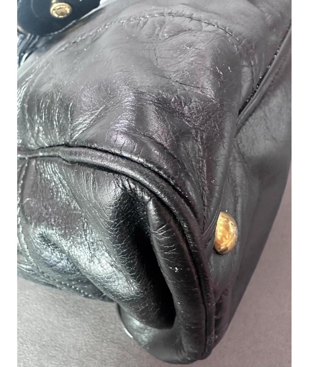MIU MIU Черная кожаная сумка с короткими ручками, фото 5