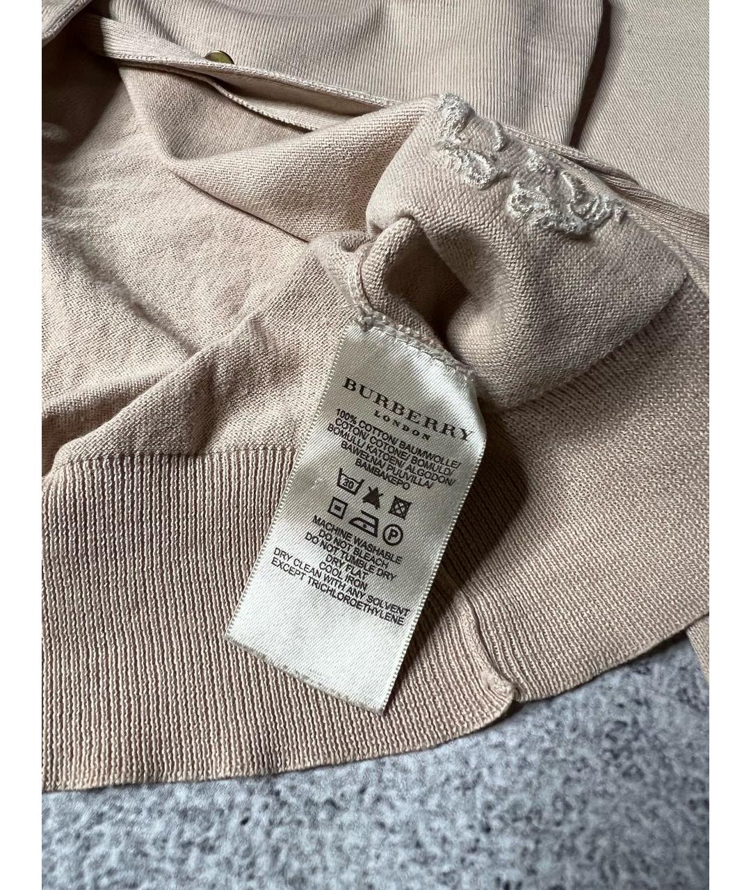 BURBERRY Бежевый хлопковый кардиган, фото 5