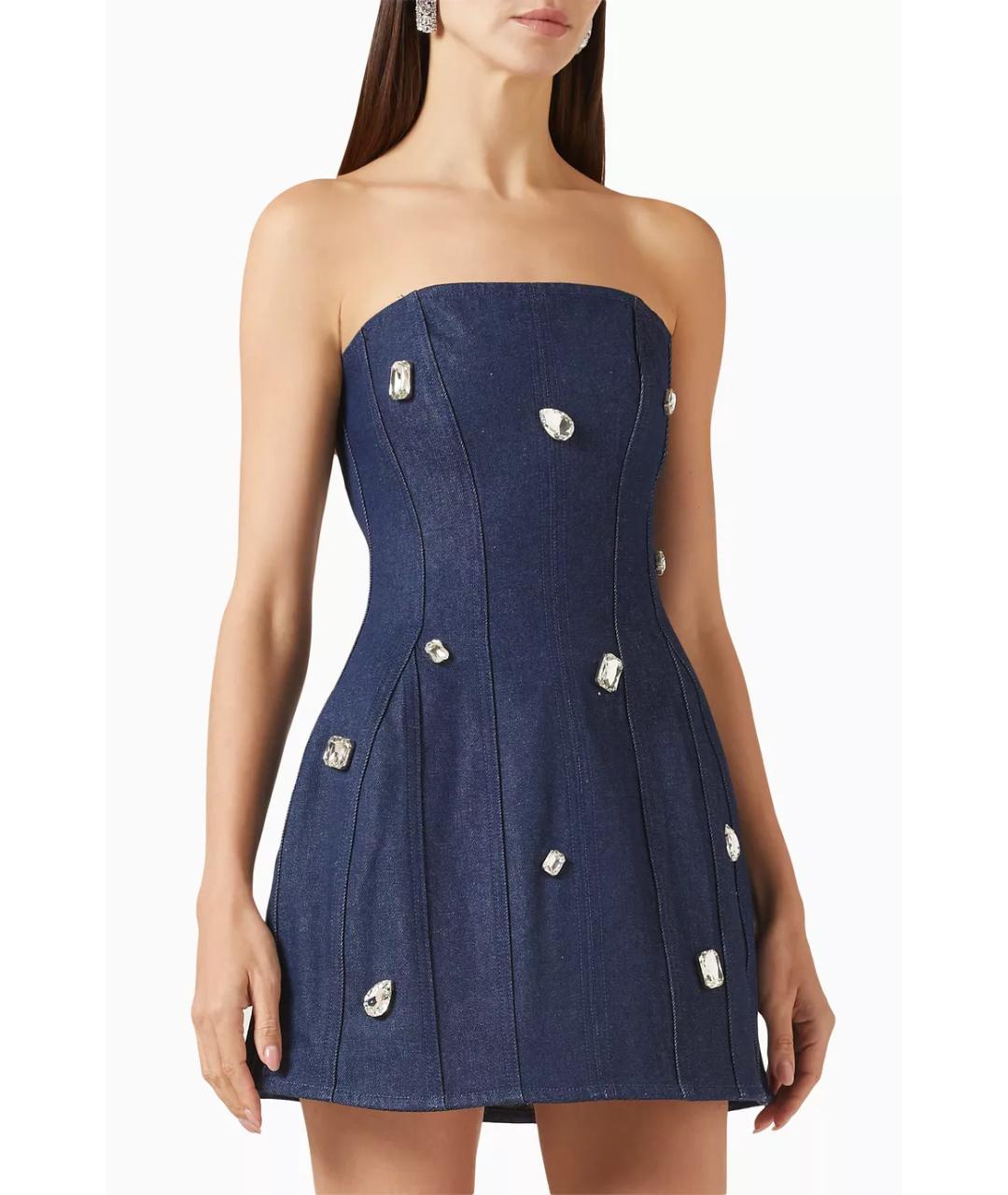 DAVID KOMA Синее коктейльное платье, фото 3