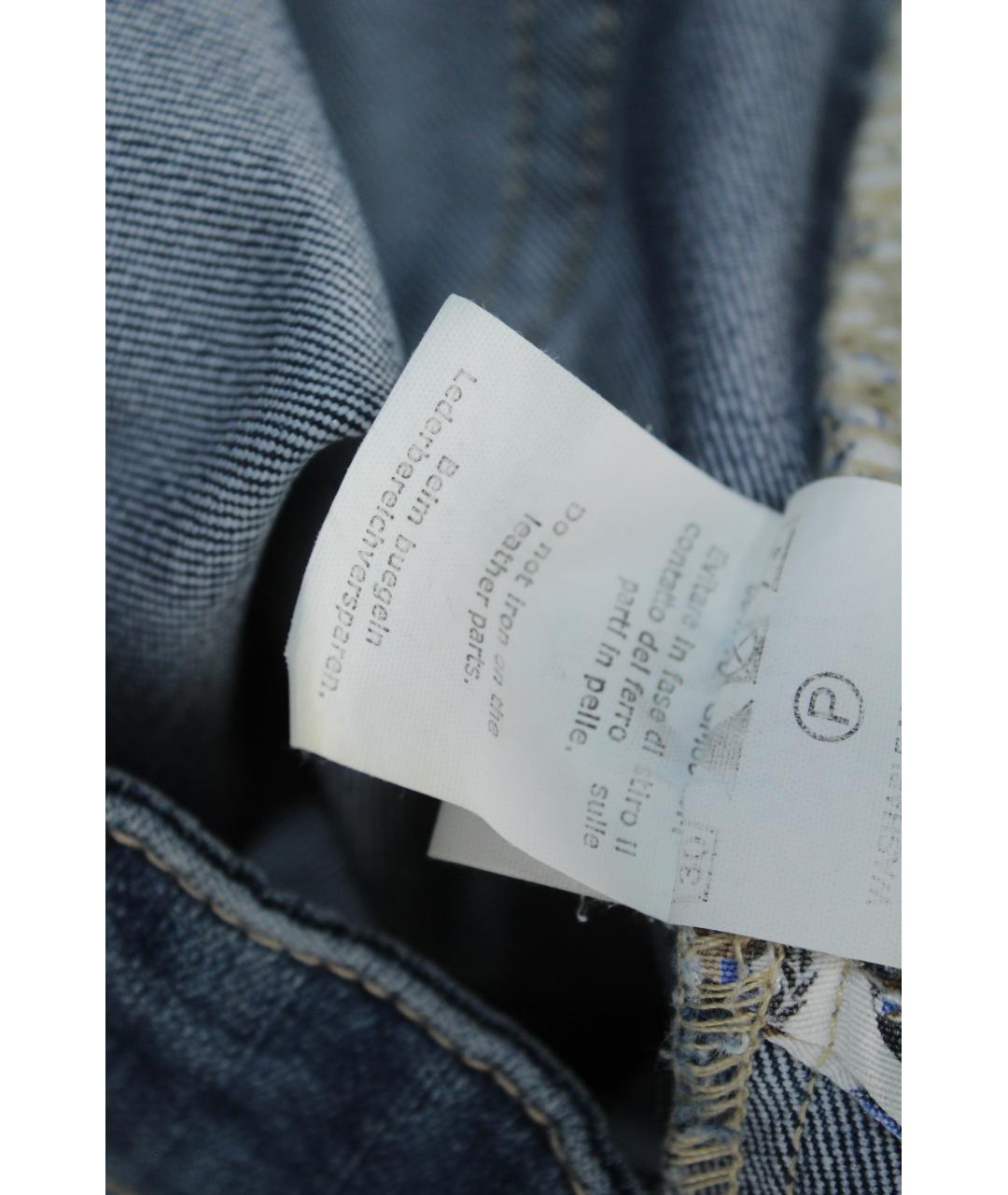 ICEBERG Синие хлопко-полиэстеровые джинсы скинни, фото 9