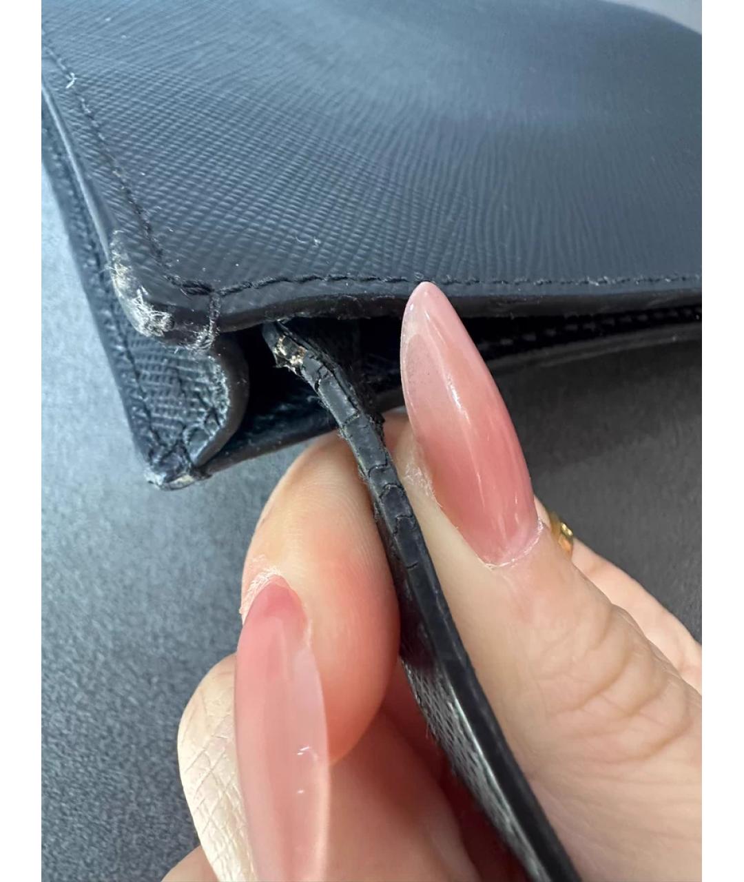 PRADA Черная кожаная сумка через плечо, фото 5