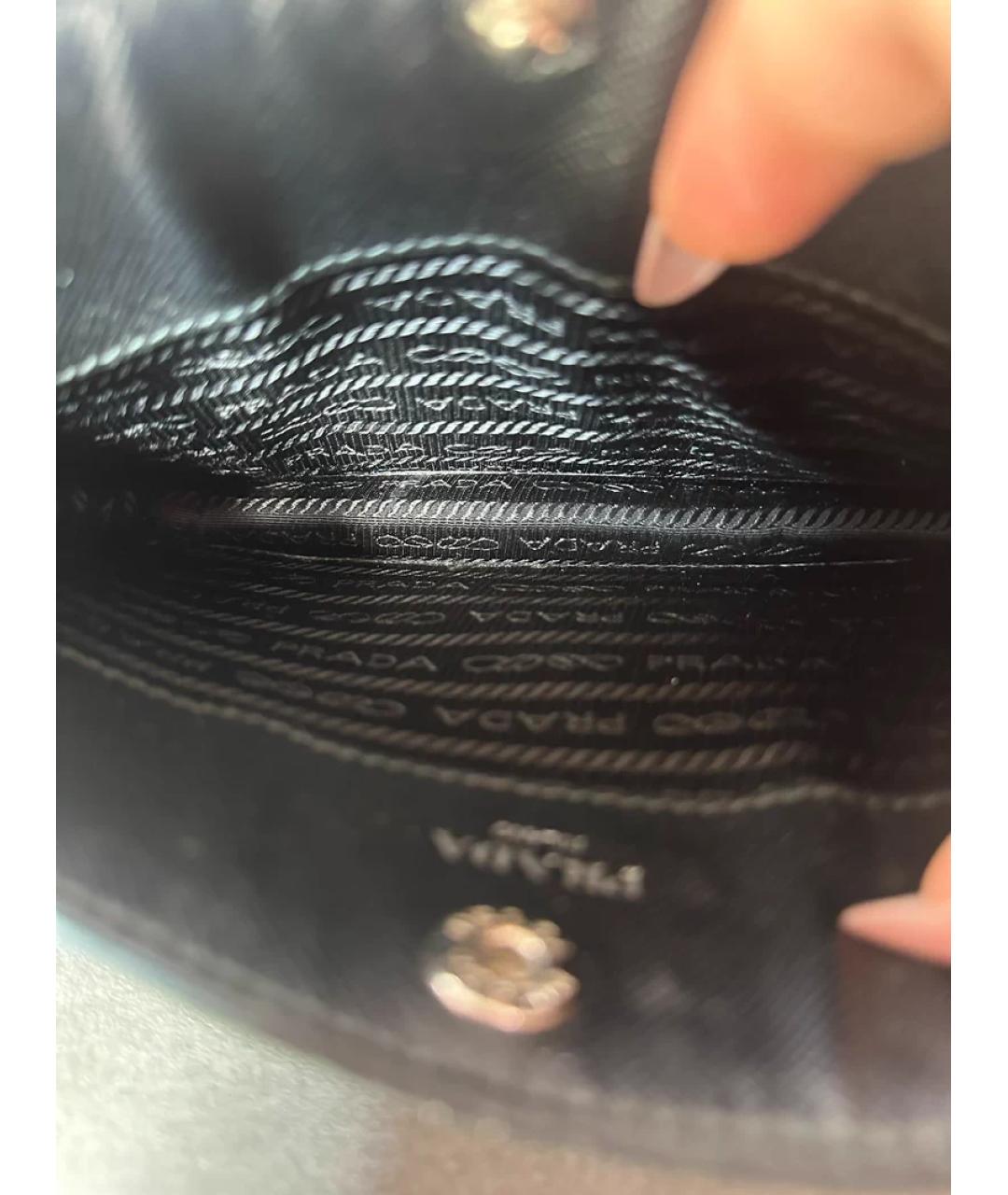 PRADA Черная кожаная сумка через плечо, фото 7