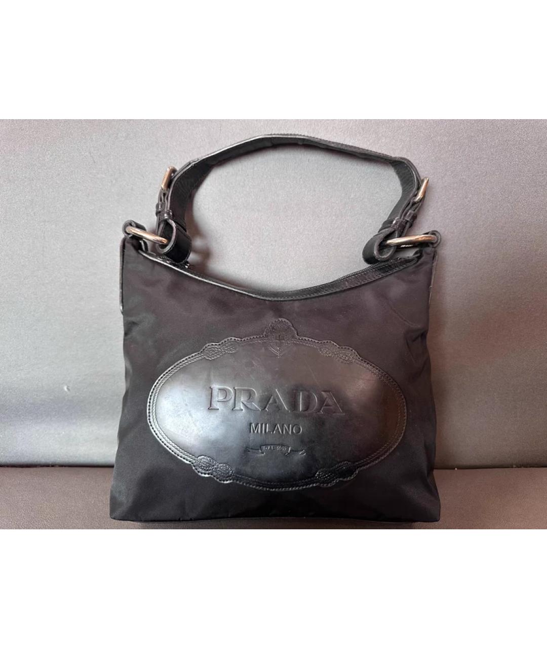 PRADA Черная кожаная сумка с короткими ручками, фото 9