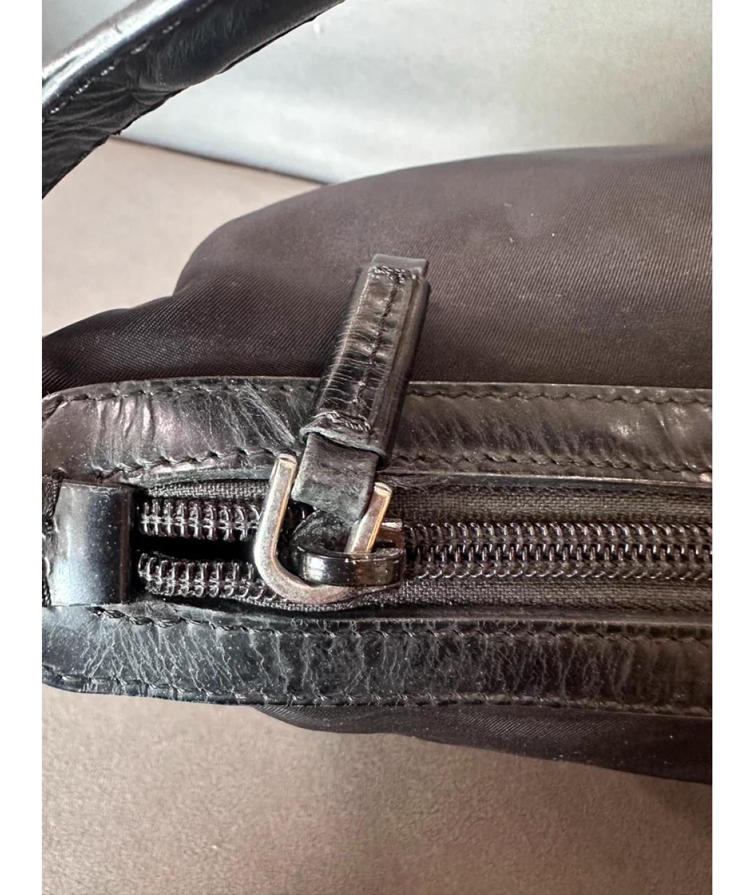 PRADA Черная кожаная сумка с короткими ручками, фото 3