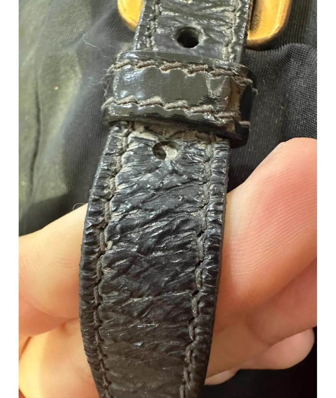 PRADA Черная синтетическая сумка с короткими ручками, фото 6