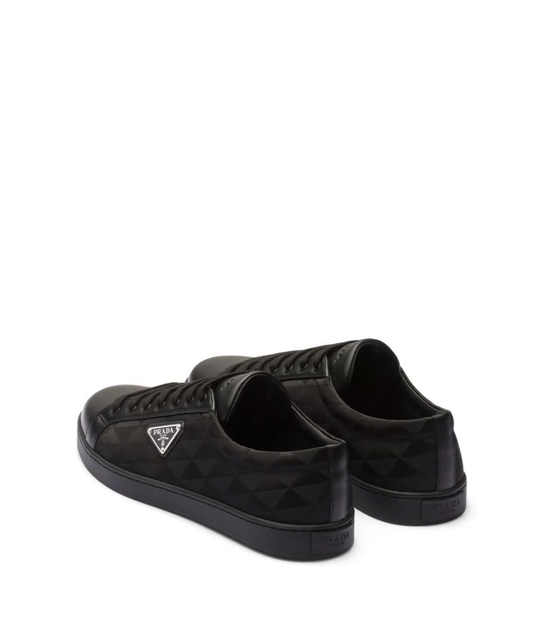 PRADA Черные низкие кроссовки / кеды, фото 5