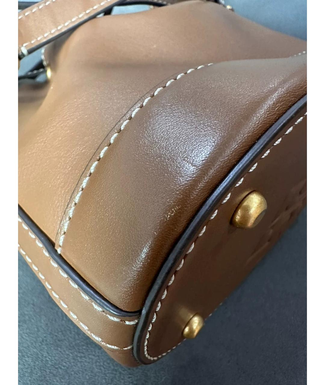 TORY BURCH Коричневая кожаная сумка через плечо, фото 3