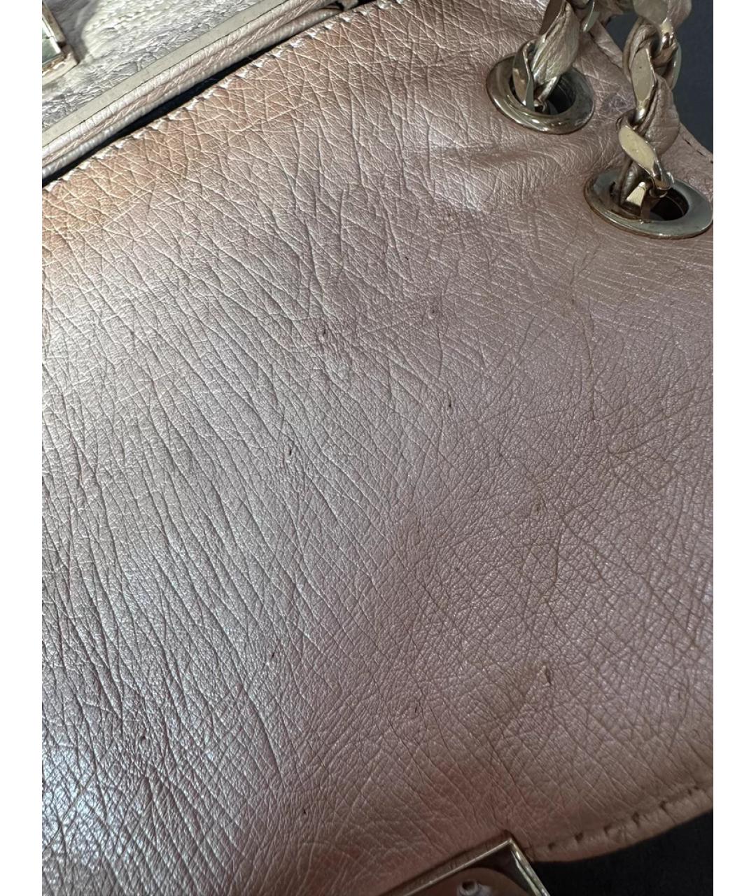 VERSACE Бежевая сумка с короткими ручками из экзотической кожи, фото 7