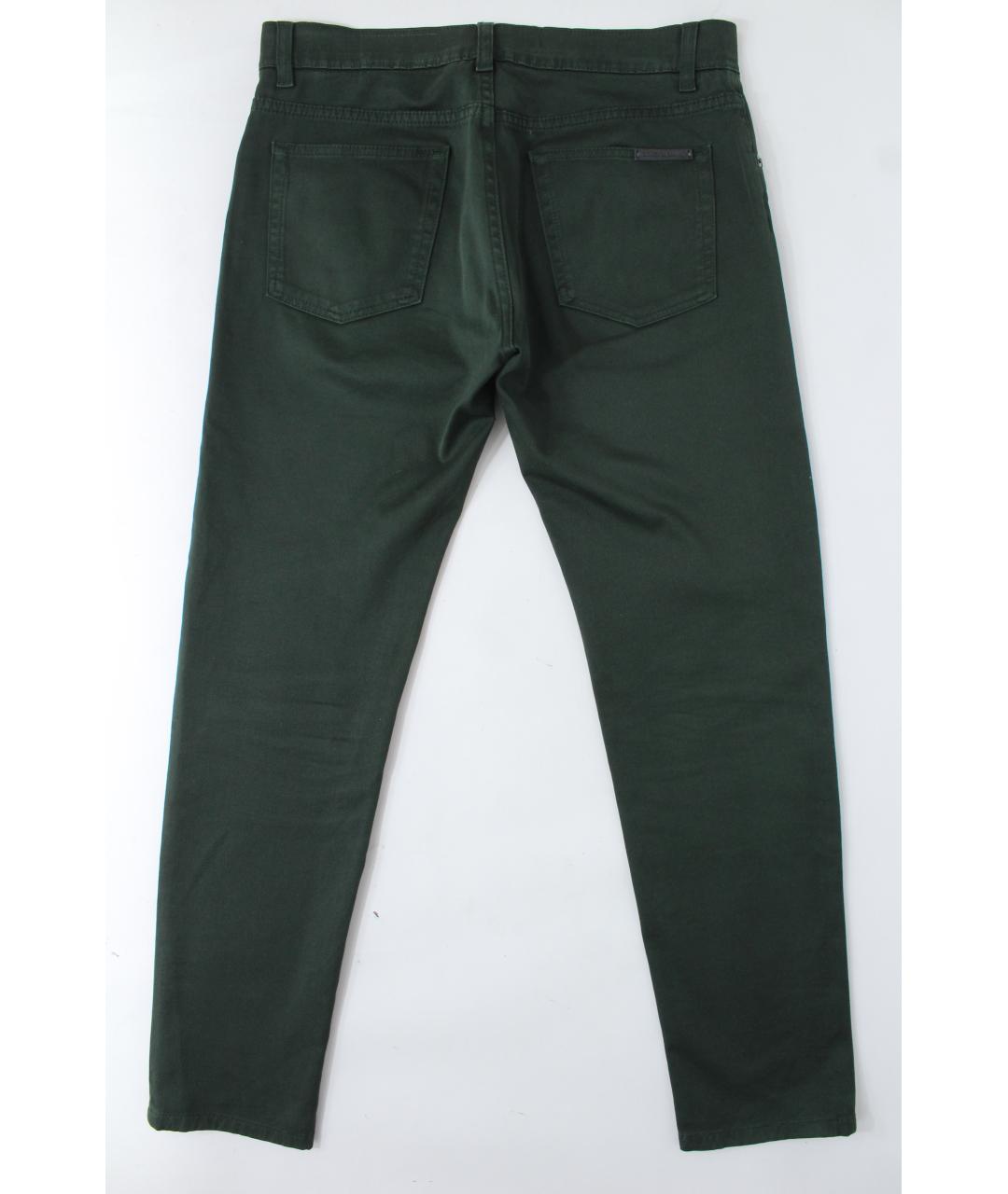 DOLCE&GABBANA Зеленые хлопко-эластановые джинсы скинни, фото 3