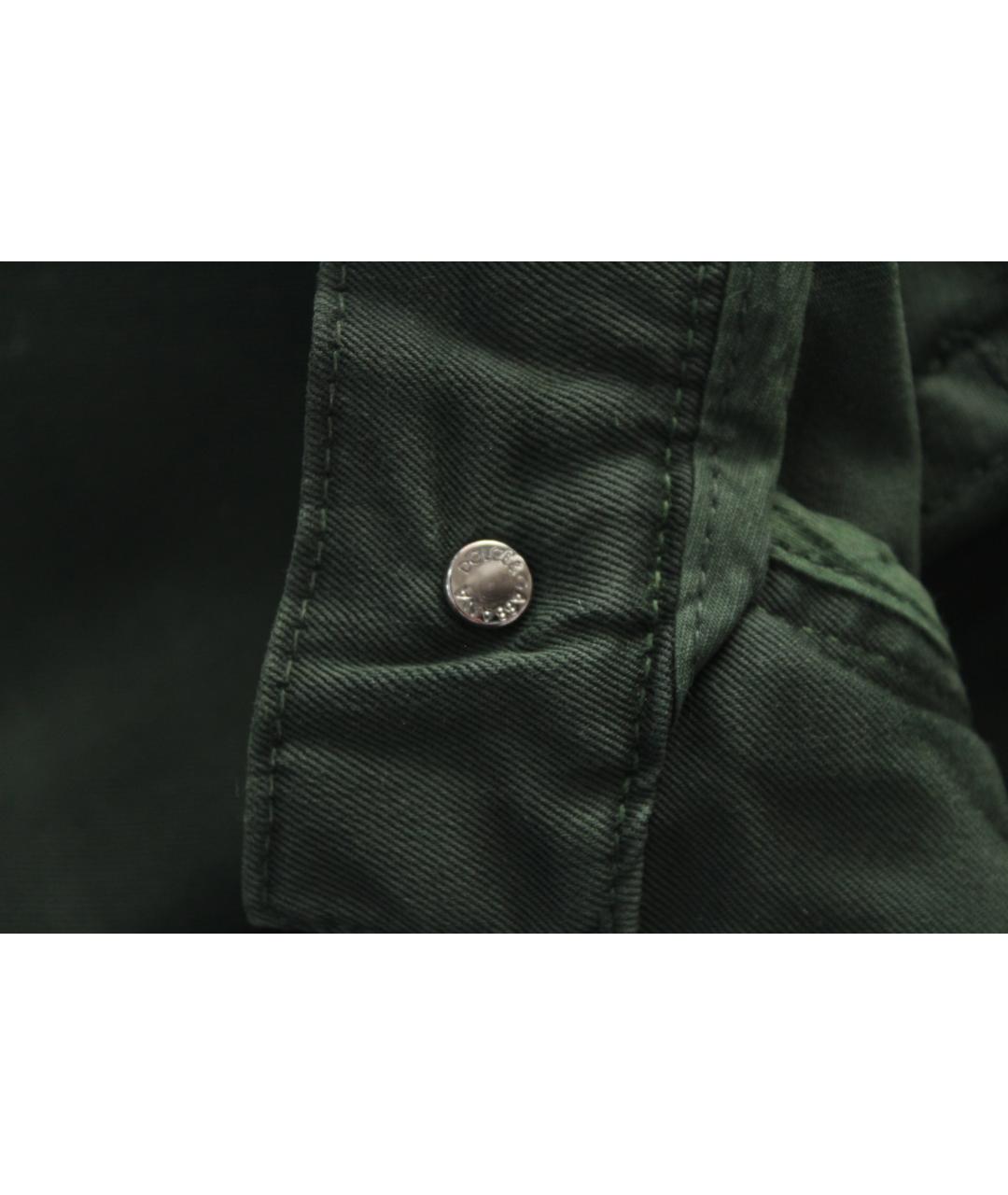 DOLCE&GABBANA Зеленые хлопко-эластановые джинсы скинни, фото 7