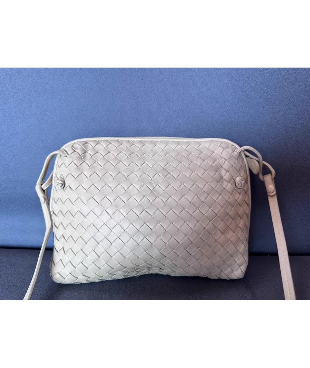 BOTTEGA VENETA Бежевая кожаная сумка с короткими ручками, фото 7