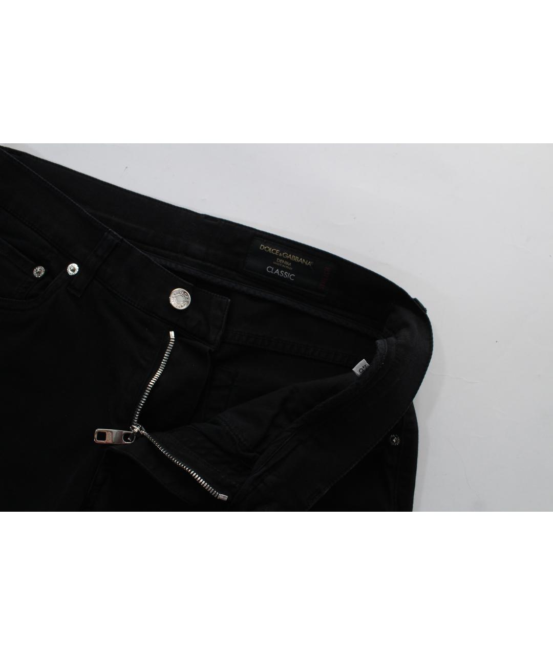 DOLCE&GABBANA Черные хлопко-эластановые джинсы скинни, фото 6