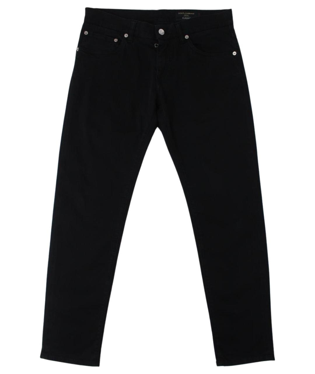 DOLCE&GABBANA Черные хлопко-эластановые джинсы скинни, фото 1