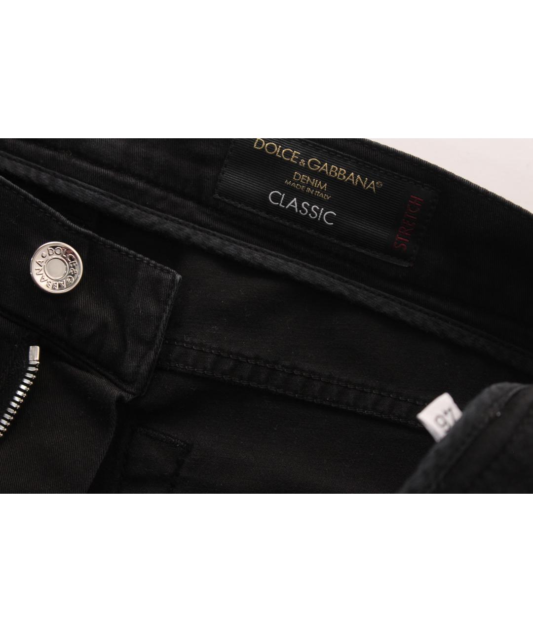 DOLCE&GABBANA Черные хлопко-эластановые джинсы скинни, фото 8