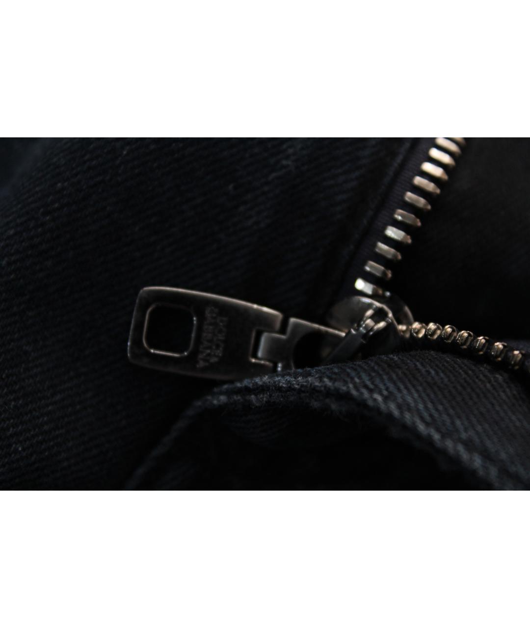 DOLCE&GABBANA Темно-синие хлопко-эластановые джинсы скинни, фото 6