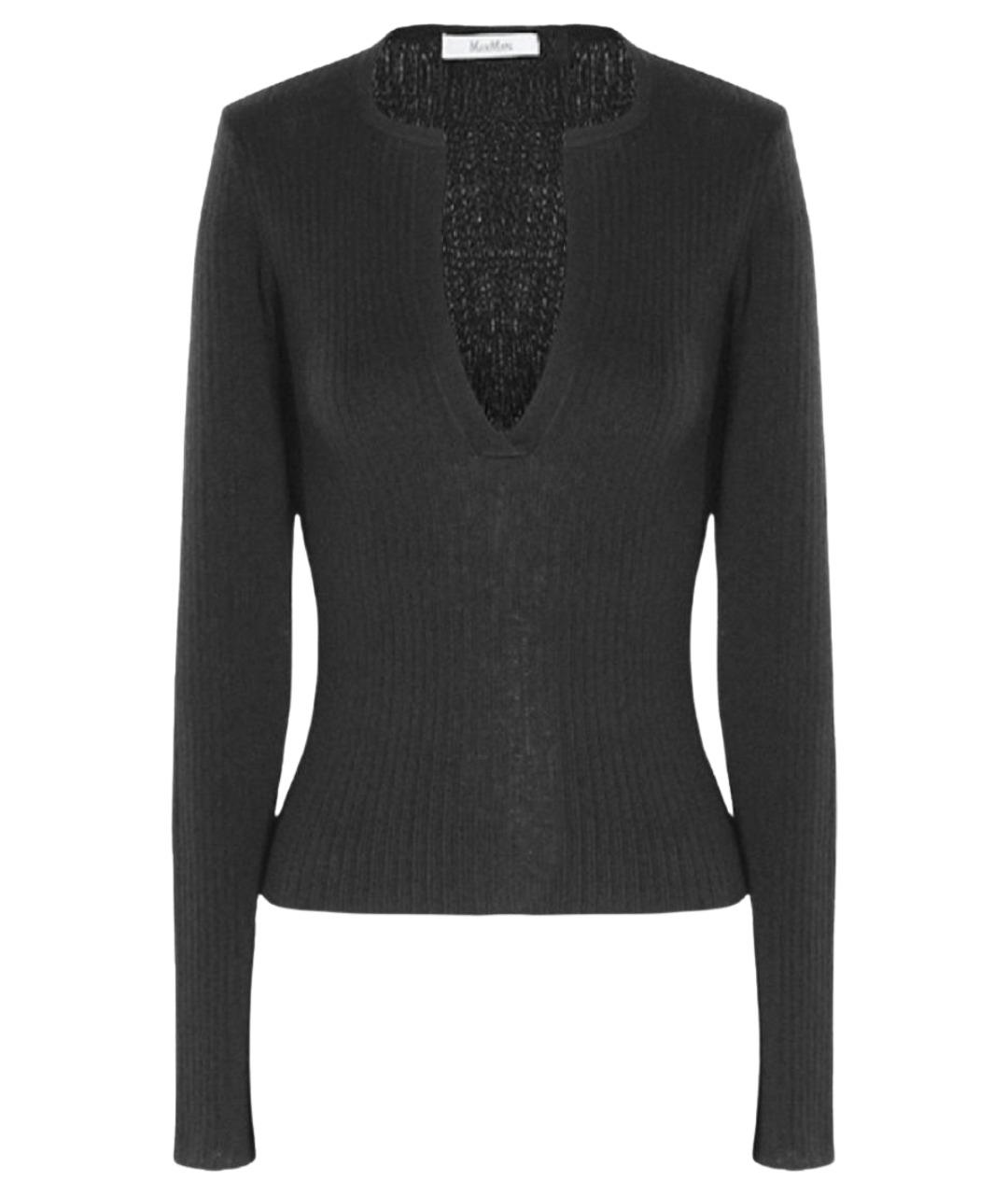 MAX MARA Черный кашемировый джемпер / свитер, фото 1