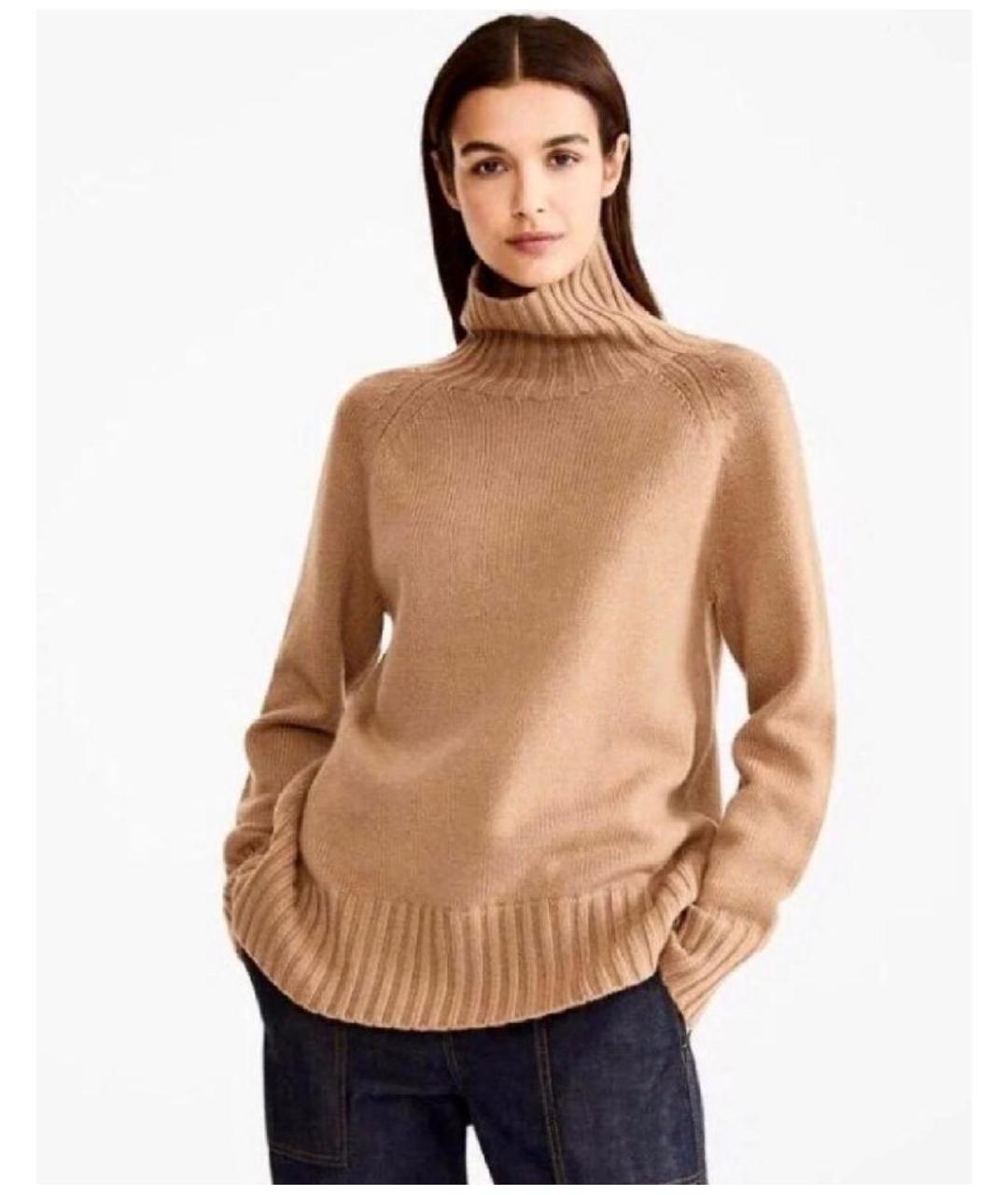 MAX MARA Бежевый шерстяной джемпер / свитер, фото 3